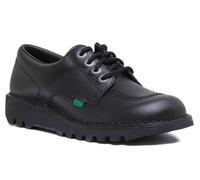Kickers Patada Bajo Hombre/Júnior Cuero Casual Escuela Zapatos Negro GB Size 3 -