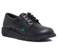 Kickers Patada Lo Hombre Cordones Cuero Escuela Zapatos en Negro Talla UK 6-12