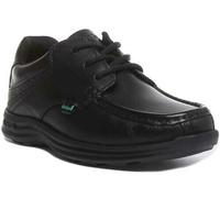 Kickers Reasan Encaje Juventud Cordones Cuero Escuela Zapatos Negro Talla UK 3 -