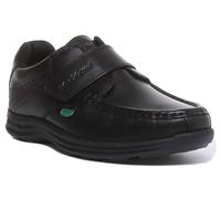 KICKERS Reasan Gancho y Lazo Juventud Zapatos Cuero Hombre Negro Talla UK 3-6