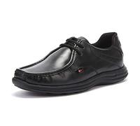 Kickers Reasan Lace Hombres Negro Cuero Zapatos-UK 11 / EU 46