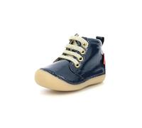 Kickers Sonizip, Oxford Plano Unisex niños, Azul Barnizado, 18 EU