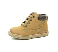 Kickers Tackland, Oxford Plano Unisex bebé, Camel Marrón, 18 EU