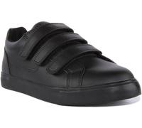 KICKERS Tovni Viaje Júnior 3 Correas Vegano Escuela Zapatos Negro Talla UK 3-6