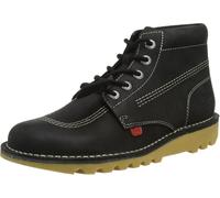 Kickers Unisex Kick Hi Classic Ankle Boots | Extra Comfortable | Added Durability | Premium Quality, negro y blanco, 41 EU