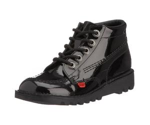 Kickers Unisex Kids Kick Hi Core Boots, Black (PATENT Black), 4 UK (37 EU)
