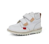 Kickers Unisex Kids Kick Hi Roll Ankle Boots | Extra Comfortable | Added Durability | Premium Quality, White, 28 EU