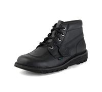 Kickers Unisex Leather Alternative Kick Hi Classic Ankle Boots | Plant Based Material | Extra Comfortable | Added Durability | Premium Quality, Leather Alternative Black, 43 EU