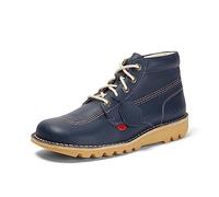 Kickers Unisex Leather Alternative Kick Hi Classic Ankle Boots | Plant Based Material | Extra Comfortable | Added Durability | Premium Quality, azul marino, 38 EU
