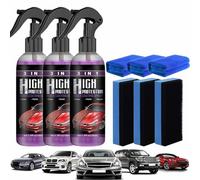 Kicklo Ceramic Coating, 3 in 1 Quick Car Ceramic Coating Spray, High Protection Car Scratch Repair Wax, Multi-Functional Coating Renewal Agent For All Cars (3)