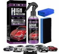 Kicklo Ceramic Coating, 3 in 1 Quick Car Ceramic Coating Spray, High Protection Car Scratch Repair Wax, Multi-Functional Coating Renewal Agent For All Cars (1)