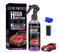 Kicklo Ceramic Coating, 3 in 1 Quick Car Ceramic Coating Spray, Rapid Paint Sealant Spray, High Protection Car Scratch Nano Repair Wax, Ultimate Kit for Cars, For All Cars (1Pcs)