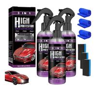 Kicklo Ceramic Coating, 3 in 1 Quick Car Ceramic Coating Spray, Rapid Paint Sealant Spray, High Protection Car Scratch Nano Repair Wax, Ultimate Kit for Cars, For All Cars (3Pcs)