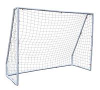 Kickmaster Portería de fútbol prémium de 42 mm, portería de fútbol de UPVC para todo tipo de clima, postes de red de jardín para niños, fácil de montar, perfecto para entrenar, practicar y jugar, 8