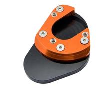 Kickstand Ampliar placa soporte lateral para motocicleta almohadilla de extensión para Husqvarna 701 SM para Enduro(Orange Black)