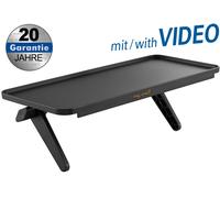 Kickstand-style tv shelf loads up to 6 kg, easy installation: no tools