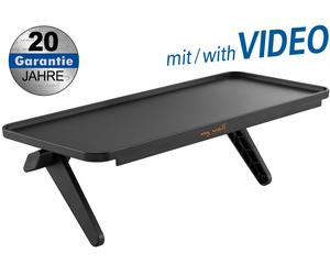 Kickstand-style tv shelf loads up to 6 kg, easy installation: no tools