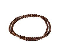 Kicomvi Collar de cuentas de madera natural de 8 mm con cuentas de madera gruesa, hecho a mano, cadena de madera africana para mujeres y hombres, 35.4 inches (chain length), 8MM (bead size), Madera