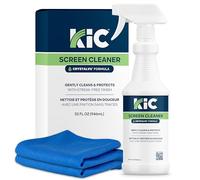 KICTeam Waffletechnology CrystalVu - Kit de limpiador de pantalla táctil, botella de spray de 32 onzas con 2 toallitas de microfibra para limpiar monitores y pantallas de computadora