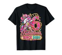 Kid 6 Years Old Western Unicorn Dabbing 6th Birthday Cowgirl Camiseta