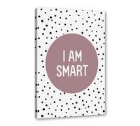 Kid Affirmations Encourage Quotes - Lienzo decorativo para pared, diseño con texto en inglés "I Am Loved Kind, Strong, Smart Brave, único, digno y capaz, impresiones suficientes, decoración para