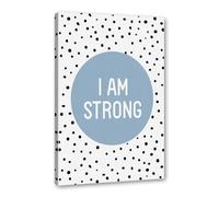 Kid Affirmations Encourage Quotes - Lienzo decorativo para pared, diseño con texto en inglés "I Am Loved Kind, Strong, Smart Brave, único, digno y capaz, impresiones suficientes, decoración para