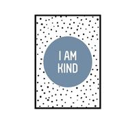 Kid Affirmations Encourage Quotes - Póster de lienzo para pared, diseño con texto en inglés "I Am Loved Kind, Strong, Smart Brave, único, digno y capaz, impresiones suficientes, decoración para