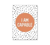 Kid Affirmations - Póster de lienzo para pared, con texto en inglés "I Am Loved Kind, Strong, Smart Brave, único, digno, suficiente, capaz, impresiones, decoración para habitación de niños, guardería
