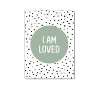 Kid Affirmations - Póster de lienzo para pared, diseño con texto en inglés "I Am Loved Kind, Strong, Smart Brave, único, digno, suficiente, capaz, impresiones, decoración para habitación de niños