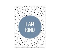 Kid Affirmations - Póster de lienzo para pared, diseño con texto en inglés "I Am Loved Kind, Strong, Smart Brave, único, digno, suficiente, capaz, impresiones, decoración para habitación de niños y