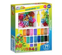 Kid Art: Set de plastilina con moldes para números y letras - 71 piezas