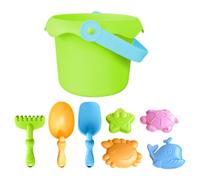 Kid Beach Toys, Kids Sand Toys, 3.74x5.12 Inches Lightweight Design Sandbox Castle Construction Kit with Molds, Bucket, Shovels, Ideal for School Kindergarten Outdoor Play