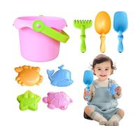 Kid Beach Toys Kids Sand Toys for Beach Lightweight Design Sandbox Castle Construction Kit with Molds, Bucket, Shovels for School Kindergarten Outdoor, 3.74x5.12 Inches