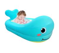 Kid Blow Up Bath Tub - 80cm Inflatable Bathtub For 1-3 Year Old | Small Whale Design Swimming Pool | Portable Pvc Bathing Pool For Home | Bath Tub