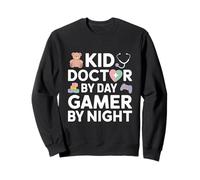Kid Doctor De Día Jugador De Noche Niños Médico Pediatría Sudadera
