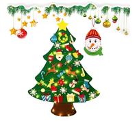 Kid Felt Christmas Tree, Girls Wall Art Decor, Felt Christmas Wall Decor, String Light Tree, Children's Room Decoration, Felt Holiday Tree, Bedroom Christmas Decor, for Children's Rooms, Dormitories