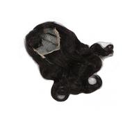 Kid Girl Long Curly Wig Children Heat Resistant Synthetic Dark Brown Wavy Wig with Bangs Photography Props