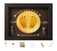 Kid Handprint Footprint Kit - Wooden Photo Frame, Kid Keepsake Memory