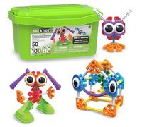 Kid K'NEX 85618 50 Build Budding Builders Set, Kids Craft Set with 100 Pieces, Educational ,Fun and Colourful Building Toys for Boys and Girls, Construction Toys for 3 Year Olds +