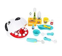Kid Pretend Play Doctor Set Pet Dog Dentist Toy Kit, Herramienta de Juego de rol de Dentista con 17 Piezas de Juguetes Educativos para Regalo del Día del Niño