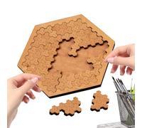 Kid Puzzles - Wood 14.7x14.7x0.8cm | Wooden Geometry Jigsaw Toy | Educational Puzzle For Child Men Women Girls Youth Teens Family Friends Coworkers For Home Travel and Gatherings