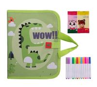 Kid Scribble Book | Fun Erasable Painting Pad With 12 Markers | Erasable Drawing Board | for Kid Boys Girls Children Birthday Classroom Home New Year Preschool Travel Restaurant Park Zoo Beach