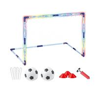 Kid Soccer Goal, Kids Soccer Net, Portable Football Goals, Folding Sports Equipment, Complete Set Ball Pump for Boys, Girls, Toddler, Indoor, Backyard, Beach, School Field, Park,