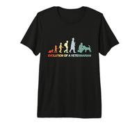 Kid to Veterinarian Evolution Médico Veterinario Camiseta Premium
