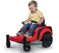 Kid Trax Cortacésped Jr. de giro cero de 12 V, juguete para montar en césped, juguetes al aire libre, coche eléctrico para niños, juguete de tractor, doble mango, giro y giro, velocidad de hasta 2.5