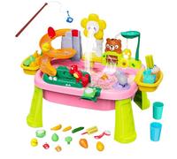 Kid Water Table Educational Sensory Fishing Game Toy, Beach Outdoor Activity Set with Electric Pump, Perfect for Ages 3-8, Birthday, School, Backyard, Camping, Travel Play, 60 x 42,5 x 44 cm, Green