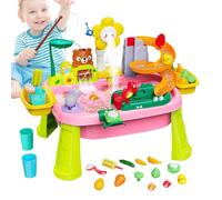Kid Water Table, PP Beach Outdoor Toy with Electric Pump - Educational Pretend Play Fishing Game Sensory Activity for Boys Girls Ages 3-8, Ideal for Travel, Beach, Backyard, Birthday, Daycare, Camping