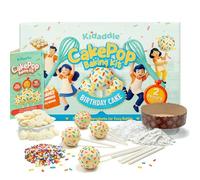 Kidaddle Kit de pastel de bricolaje para niños, pastel de cumpleaños, kit de horneado para niños con ingredientes premedidos, suministros de decoración, fabricado en Estados Unidos, certificado Kosher