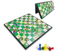 KIDAMI Juego de mesa magnético de serpientes y escaleras, diseño portátil plegable, juego de viaje familiar, regalo para niños y adultos (11.2 x 11.2 pulgadas)