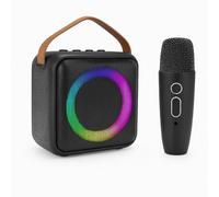 Kidara PartyBlast - Altavoz de karaoke y micrófono inalámbrico para niños pequeños, Bluetooth, LED, portátil, para reuniones familiares, fiestas de cumpleaños a partir de 4, 5, 6, 7, 8, 9, 10 años en